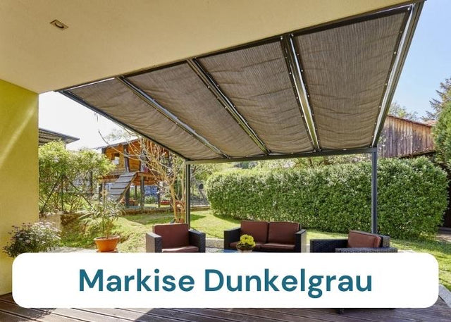 Markise Dunkelgrau