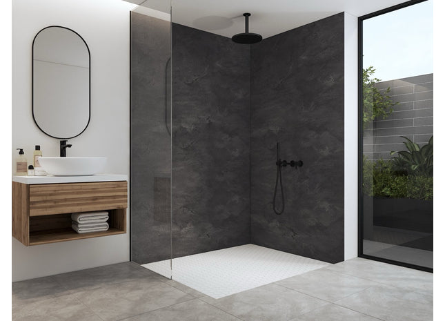 Duschrückwand Aluverbundplatte 3mm Schiefer