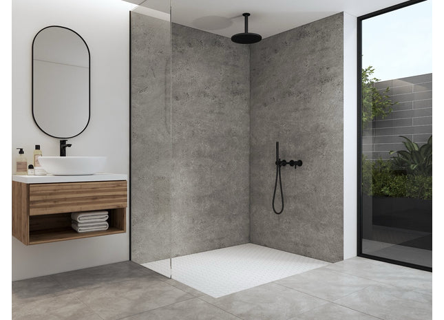 Duschrückwand Aluverbundplatte 3mm Steingrau