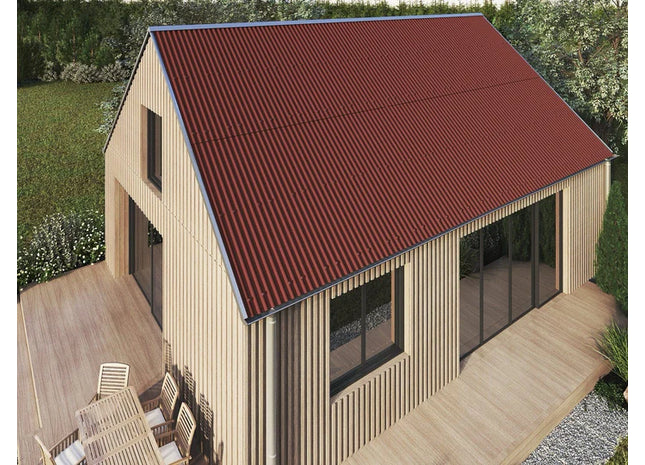 Shelltec Wellplatte in terracotta-rot mit Sinusbiegung 95/34 4 mm 2000mm x 950mm