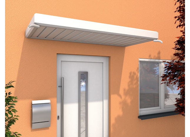 Rechteckvordach Oslo in weiß