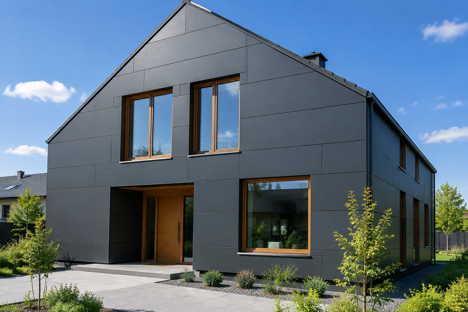 Was kostet eine HPL-Fassade? Preise pro m² für Platten, Unterkonstruktion und Montage