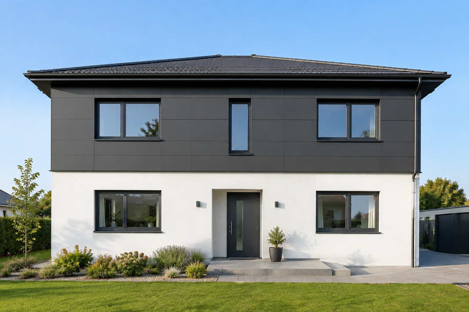 HPL-Fassadenplatten: Welche Farbe passt zu Ihrem Haus? Anthrazit, Grau, Weiß oder Beton- und Schieferoptik