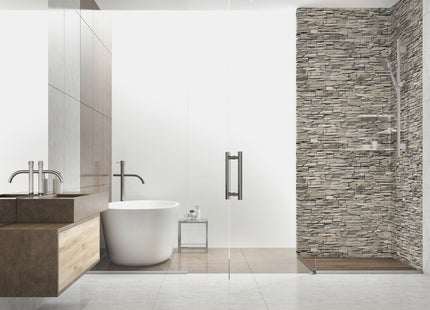 Duschrückwand Aluverbundplatte 3mm Sandstein grau