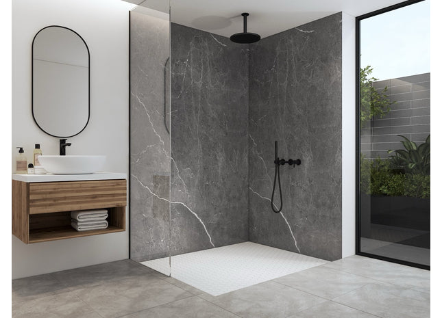 Duschrückwand Aluverbundplatte 3mm Aragon dunkel