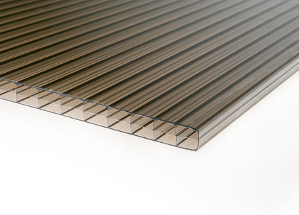 Stegplatte aus Polycarbonat 16mm bronze
