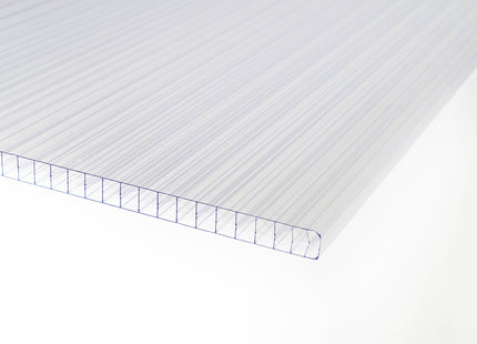 Stegplatte aus Polycarbonat 16mm X-Struktur klar
