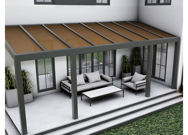 Stegplatte aus Polycarbonat 16mm bronze