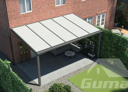 Terrassenbedachung in matt anthrazit 5060mm Breite