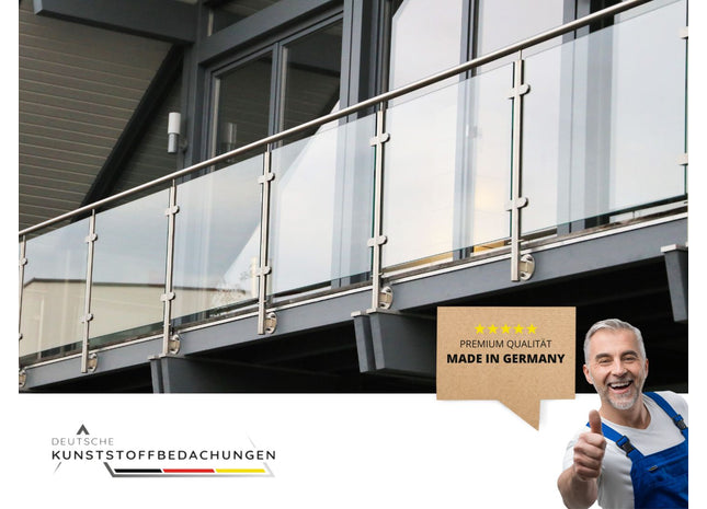 Balkon-Acrylglasplatte 8mm klar