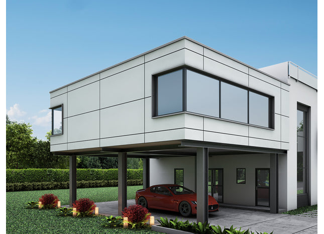 Fassaden HPL-Platte 8mm hellgrau 3050mm x 1300mm