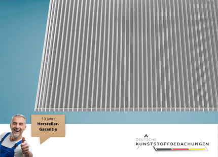 Hohlkammerplatte-Polycarbonat-klar-10mm