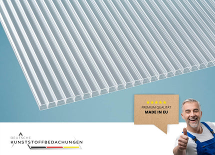 Hohlkammerplatte-Polycarbonat-klar-16mm